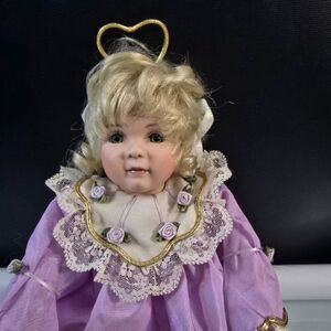 Hamilton Collection 1998 Angel Porcelain Doll Keep Me Safe All Through The Night